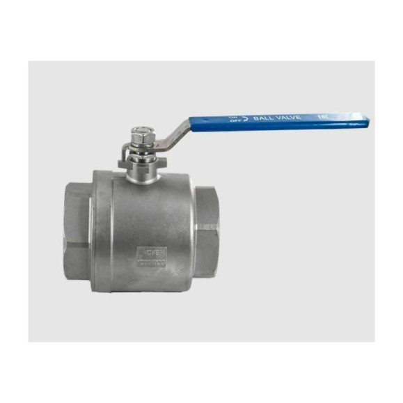 Кран шаровый муфтовый двусоставной нержавеющий NEWKEY (2PC) AISI304 DN50 (2"), (CF8), PN40 NK-BML50/4
