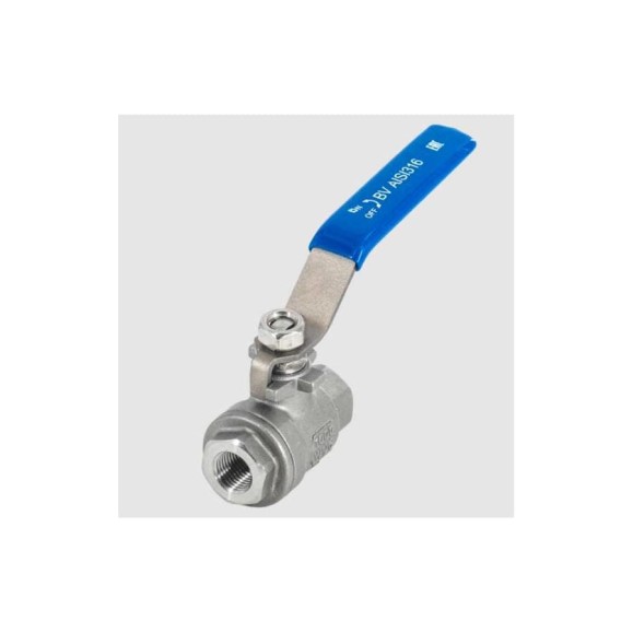 Кран шаровый муфтовый двусоставной нержавеющий NEWKEY (2PC) AISI316 DN 8 (1/4"), (CF8M), PN64 NK-BML8/6