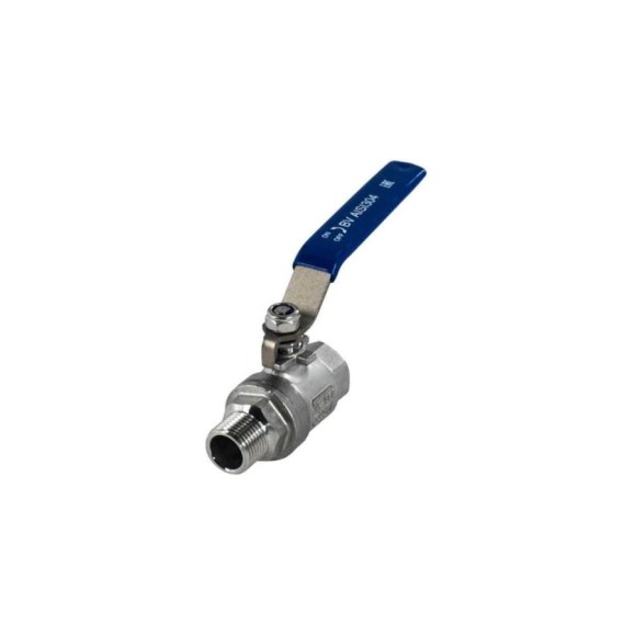 Кран шаровый муфтовый двусоставной NEWKEY (2PC) ВР/НР, нержавеющий AISI304 DN15 (1/2"), (CF8), PN64 NK-BMFL15/4 Кран шаровый муфтовый двусоставной NEWKEY (2PC) ВР/НР, нержавеющий AISI304 DN15 (1/2"), (CF8), PN64 NK-BMFL15/4