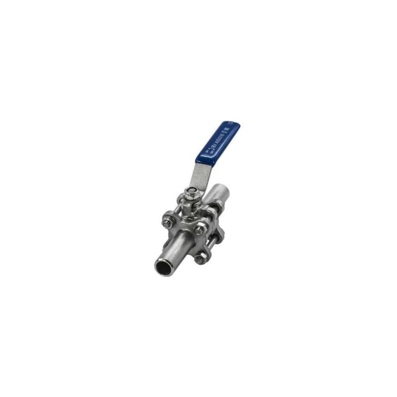 Кран шаровый приварной трехсоставной NEWKEY нержавеющий (3PC), AISI316 DN10 (3/8 Кран шаровый приварной трехсоставной NEWKEY нержавеющий (3PC), AISI316 DN10 (3/8