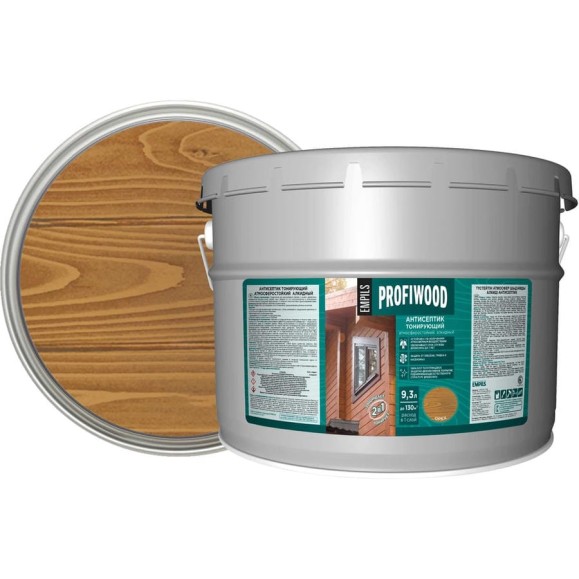 Алкидный антисептик PROFIWOOD (тонирующий; атмосферостойкий; орех; 9.3 л; 8 кг) 3902