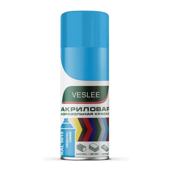 Аэрозольная краска Veslee RAL 5015 небесно-синяя V5015 Аэрозольная краска Veslee RAL 5015 небесно-синяя V5015