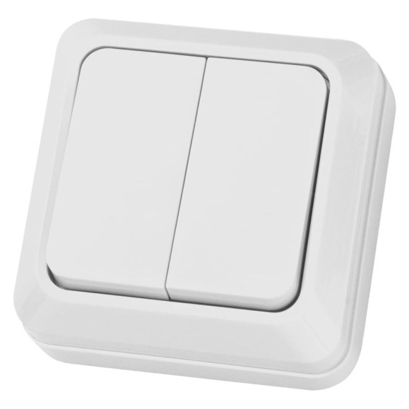 Выключатель TDM ELECTRIC 2-кл. открытой установки IP20 10А, белый серия 