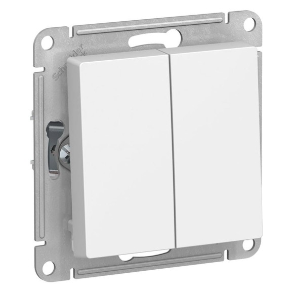 2-клавишный переключатель Systeme Electric (Schneider Electric) ATLASDESIGN сх.6, 10АХ,, БЕЛЫЙ ATN000165