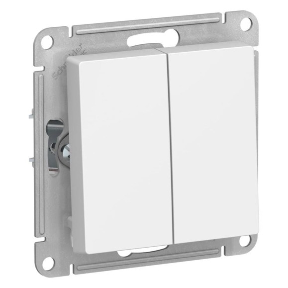 Выключатель 2-клавишный Systeme Electric Atlasdesign лотос сх.5, 10ах, механизм ATN001351 Выключатель 2-клавишный Systeme Electric Atlasdesign лотос сх.5, 10ах, механизм ATN001351