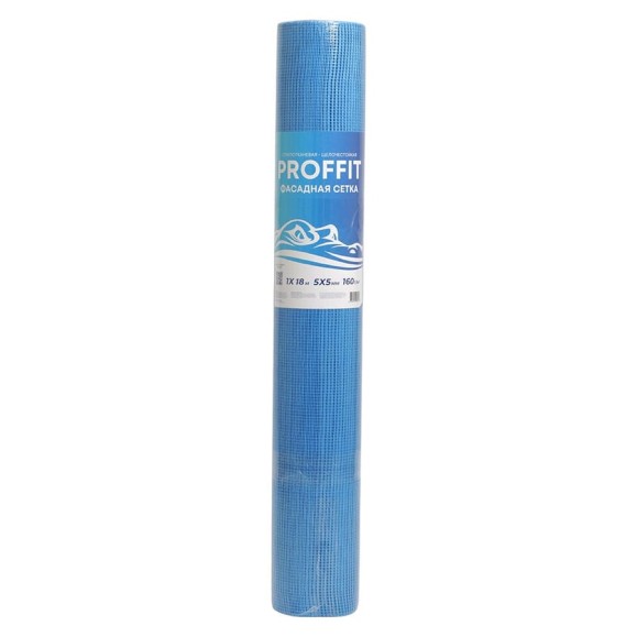 Стеклотканевая сетка PROFFIT 160 (синяя; ячейка 5х5 мм; 1х20 м) 564 Стеклотканевая сетка PROFFIT 160 (синяя; ячейка 5х5 мм; 1х20 м) 564