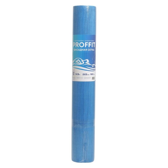Стеклотканевая сетка PROFFIT 160 СИНЯЯ, ячейка 5х5, 1х10м 563 Стеклотканевая сетка PROFFIT 160 СИНЯЯ, ячейка 5х5, 1х10м 563