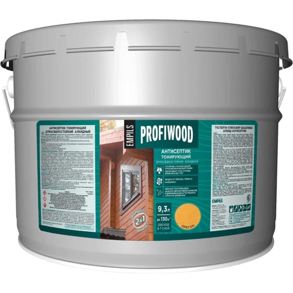 Алкидный антисептик PROFIWOOD (тонирующий; атмосферостойкий; орегон; 9.3 л; 8 кг) 3899 Алкидный антисептик PROFIWOOD (тонирующий; атмосферостойкий; орегон; 9.3 л; 8 кг) 3899