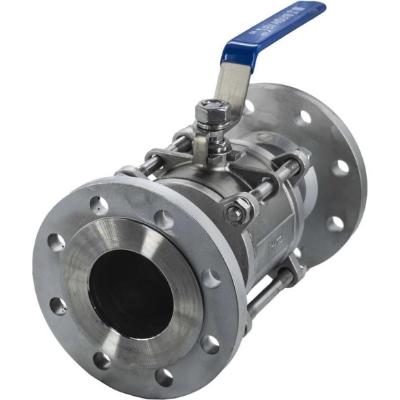 Кран шаровый фланцевый трехсоставной нержавеющий NEWKEY (3PC), AISI316 DN80 (3 Кран шаровый фланцевый трехсоставной нержавеющий NEWKEY (3PC), AISI316 DN80 (3
