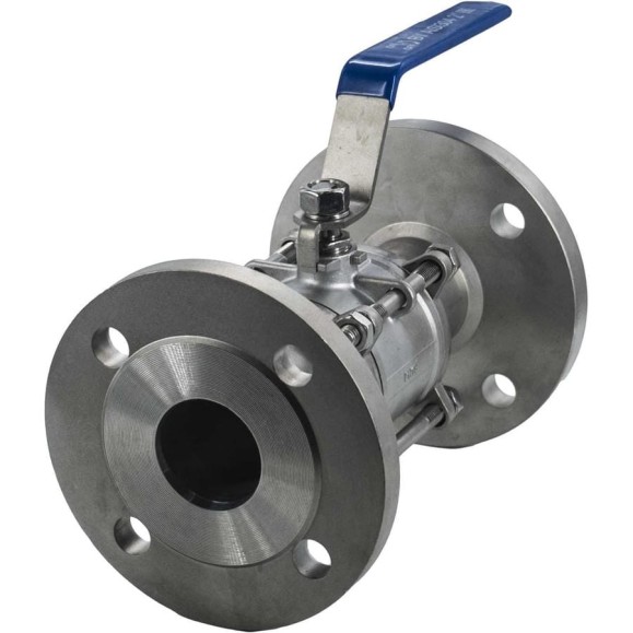 Кран шаровый фланцевый трехсоставной нержавеющий NEWKEY (3PC), AISI304 DN50 (2