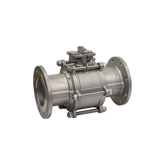 Кран шаровый фланцевый под привод нержавеющий NEWKEY (3PC), AISI304 DN 150 (6"), (CF8), PN16 NK-BFp150/4 Кран шаровый фланцевый под привод нержавеющий NEWKEY (3PC), AISI304 DN 150 (6"), (CF8), PN16 NK-BFp150/4