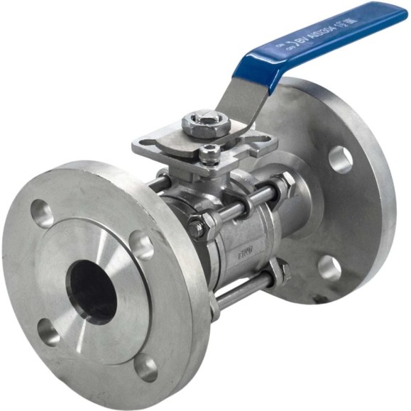 Кран шаровый фланцевый под привод нержавеющий NEWKEY (3PC), AISI304 DN40 (1_1/2 Кран шаровый фланцевый под привод нержавеющий NEWKEY (3PC), AISI304 DN40 (1_1/2