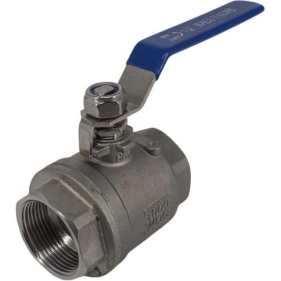 Кран шаровый муфтовый двусоставной нержавеющий NEWKEY (2PC) AISI316 DN32 (1_1/4 Кран шаровый муфтовый двусоставной нержавеющий NEWKEY (2PC) AISI316 DN32 (1_1/4