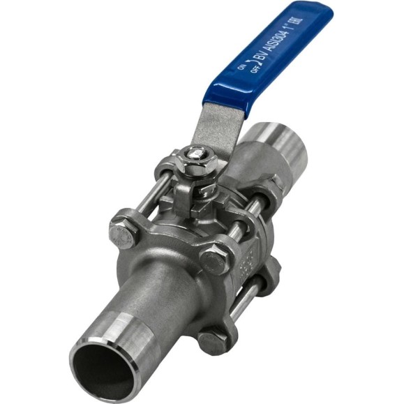 Кран шаровый приварной трехсоставной NEWKEY нержавеющий (3PC), AISI304 DN25 (1"), (CF8), PN64 NK-BE25/4 Кран шаровый приварной трехсоставной NEWKEY нержавеющий (3PC), AISI304 DN25 (1"), (CF8), PN64 NK-BE25/4