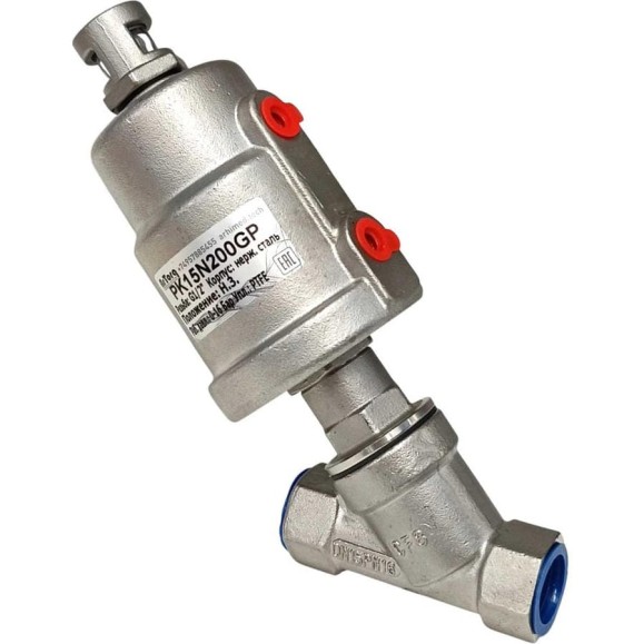 Пневматический клапан отсечной ArTorq G1/2”, резьбовой, корпус нержавеющая сталь, PK15N200GP