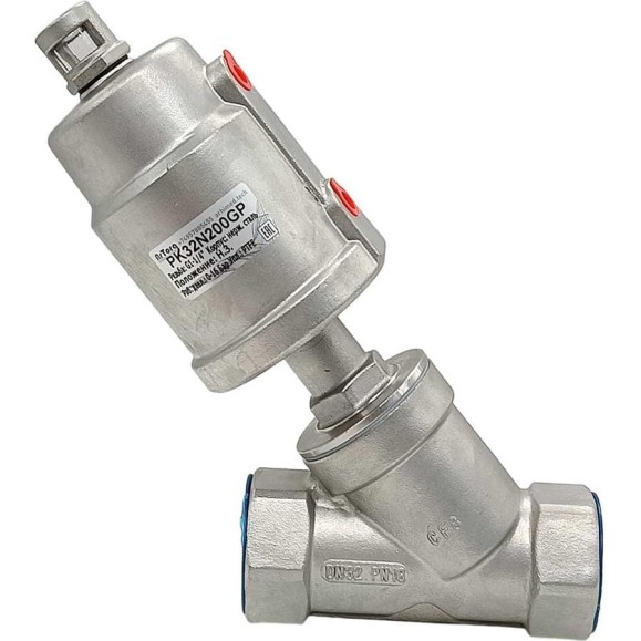 Пневматический клапан отсечной ArTorq G1 1/4”, резьбовой, корпус нержавеющая сталь, PK32N200GP