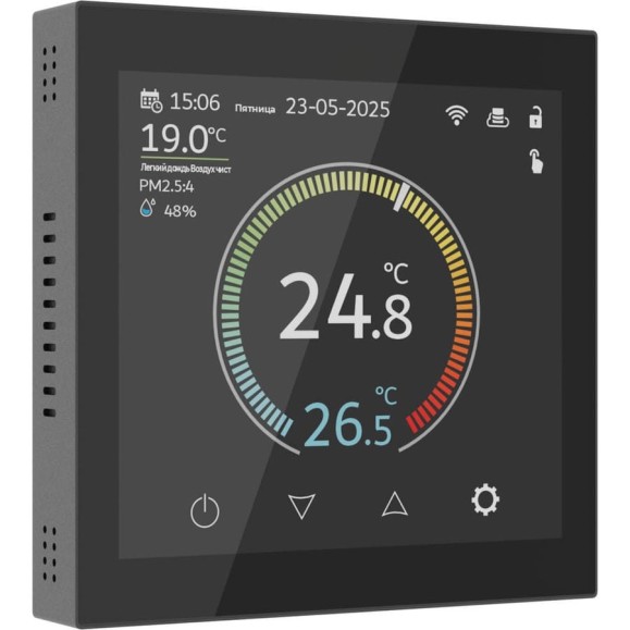 Умный сенсорный терморегулятор Werkel с LCD дисплеем W1851108 черный a071214