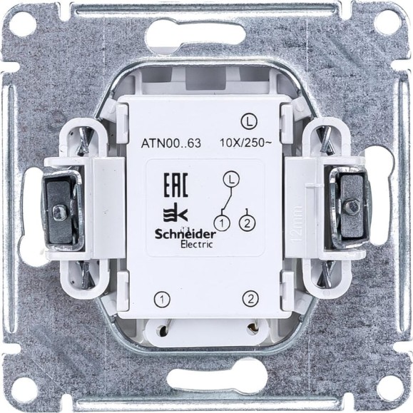 Переключатель 1-клавишный Systeme Electric (Schneider Electric) AtlasDesign белый с подсветкой, сх.6а, 10АХ ATN000163 20 шт 13606489583269