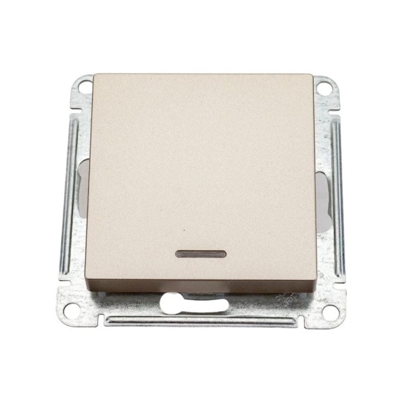 Переключатель Systeme Electric (Schneider Electric) AtlasDesign шампань 1-клавишный с подсветкой 10АХ SE ATN000563 10 шт 13606489584860