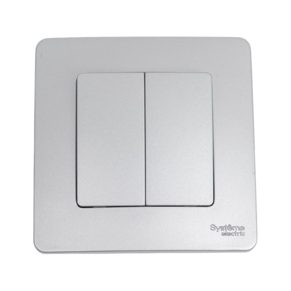 Переключатель Systeme Electric (Schneider Electric) Blanca С/У алюминий 2-клавишный, 10А BLNVS106603 10 шт 13606481195095 Переключатель Systeme Electric (Schneider Electric) Blanca С/У алюминий 2-клавишный, 10А BLNVS106603 10 шт 13606481195095