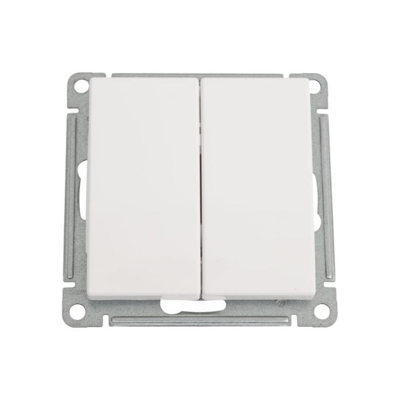 Механизм переключателя Переключатель Systeme Electric (Schneider Electric) 2-клавишный, СП W59 10А IP20 10AX белый VS610-256-1-86 10 шт 13606485438778