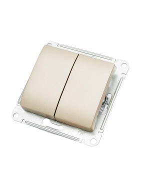 Механизм переключателя Переключатель Systeme Electric (Schneider Electric) 2-клавишный, СП Glossa 10А IP20 сх. 6/2 10AX титан GSL000465 20 шт 13606480658874