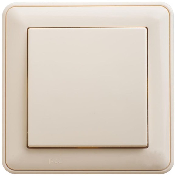 Переключатель Systeme Electric Wessen 59 aqua слоновая кость 1-клавишный, 10ax, ip44, (в сборе с рамкой) VS610-156B-28 10 шт 13606485439119