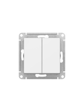 Переключатель Systeme Electric GLOSSA 2-клавишный сх.6/2, 10АХ, механизм, быстрозажимные клеммы, белый GSL000165S 20 шт 13606482111575
