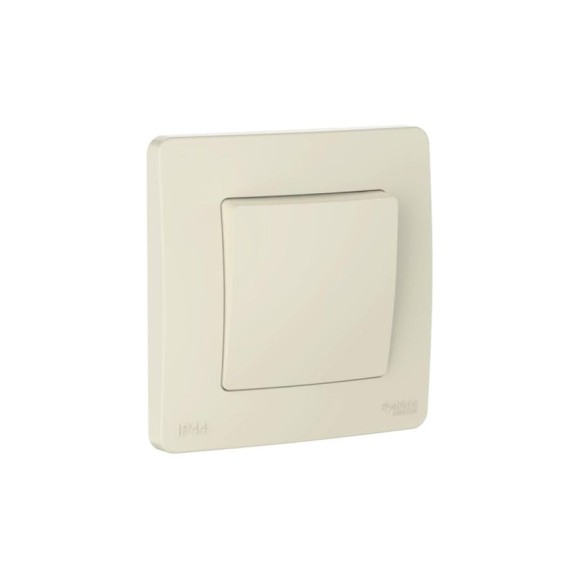 Переключатель Systeme Electric Blanca скрытая установка молочный 1 клавишный,IP44, (сх.6), 10A, 250В BLNVS410602 10 шт 4690201022329