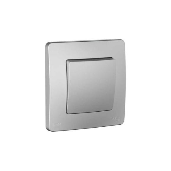 Переключатель Systeme Electric Blanca скрытая установка алюминий 1 клавишный IP44 (сх.6), 10A, 250В BLNVS410603 10 шт 4690201022343