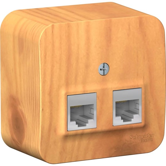 Розетка Systeme Electric (Schneider Electric) BLANCA О/У двойная: компютерная RJ45, кат.5E + телеф. RJ11,ясень BLNIA045115 12 шт 13606481196771 Розетка Systeme Electric (Schneider Electric) BLANCA О/У двойная: компютерная RJ45, кат.5E + телеф. RJ11,ясень BLNIA045115 12 шт 13606481196771