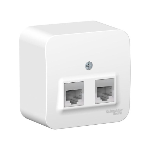Розетка Systeme Electric (Schneider Electric) Blanca наруж Бел 2-ая ТЛФ/КОМП, RJ45+RJ11, кат.5E SE BLNIA045111 12 шт 13606481196214 Розетка Systeme Electric (Schneider Electric) Blanca наруж Бел 2-ая ТЛФ/КОМП, RJ45+RJ11, кат.5E SE BLNIA045111 12 шт 13606481196214