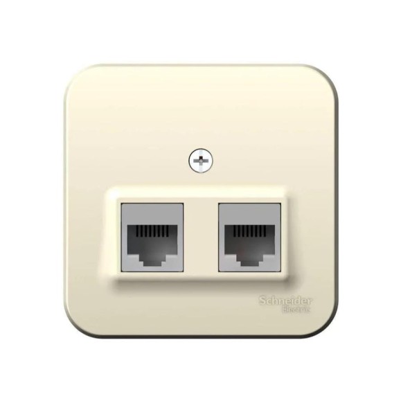 Розетка Systeme Electric (Schneider Electric) Blanca о/у двойная: компютерная rj45, кат.5e + телеф. rj11, изол.пл.,бежевый BLNIA045117 12 шт 13606489775831 Розетка Systeme Electric (Schneider Electric) Blanca о/у двойная: компютерная rj45, кат.5e + телеф. rj11, изол.пл.,бежевый BLNIA045117 12 шт 13606489775831
