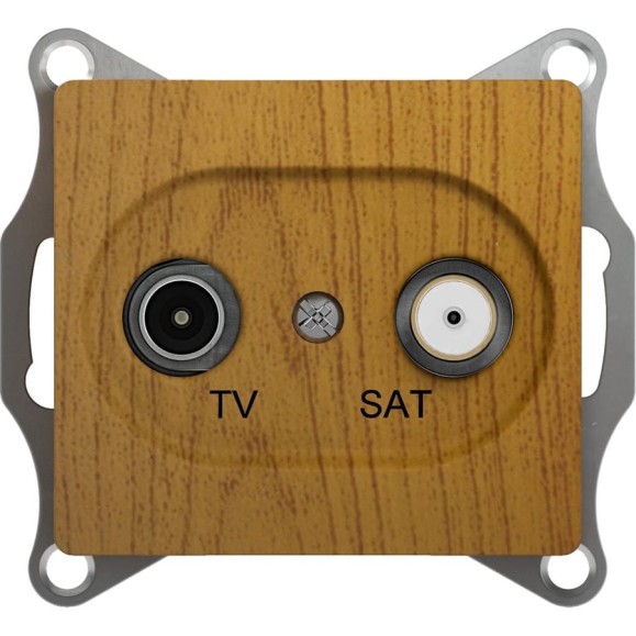 Розетка Systeme Electric (Schneider Electric) Glossa дерево дуб TV-SAT одиночная 1DB SE GSL000597 10 шт 13606480659482