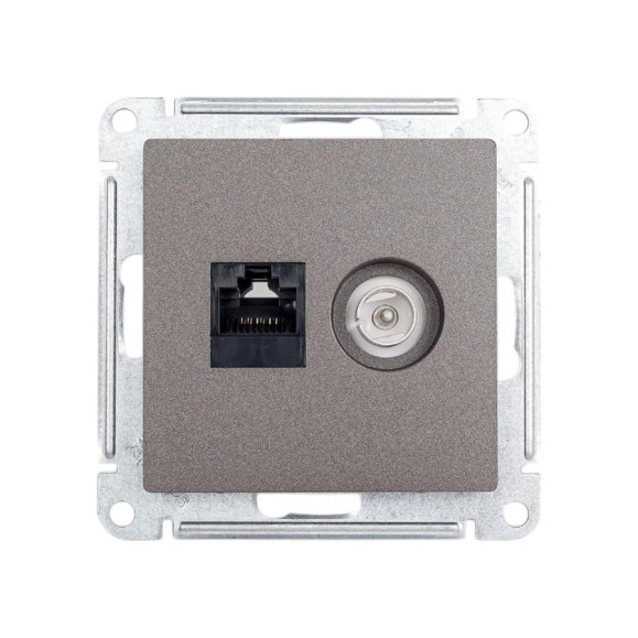 Розетка Systeme Electric (Schneider Electric) AtlasDesign мокко Розетка TV+RJ45 кат.5E ATN000689 10 шт 13606489708501 Розетка Systeme Electric (Schneider Electric) AtlasDesign мокко Розетка TV+RJ45 кат.5E ATN000689 10 шт 13606489708501