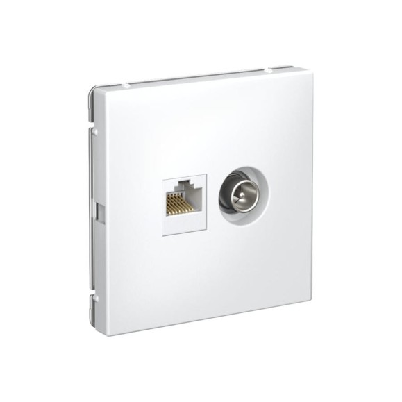Розетка Systeme Electric ArtGallery белый двойная ТВ + компьютерная RJ45, кат. 5Е GAL000189 5 шт 4690201036067