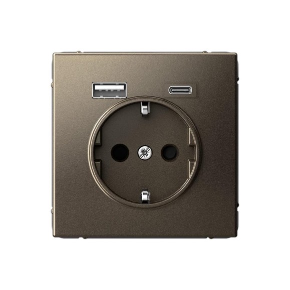 Розетка Systeme Electric ArtGallery мокко 16А с 2 USB A+C, 5В/2,4А/3,0А, 2x5В/1,5А, механизм GAL000632 8 шт 4690201030164