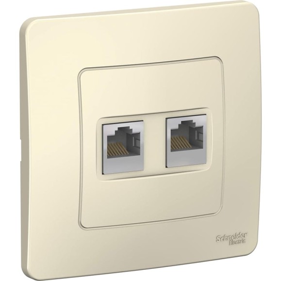 Розетка Systeme Electric (Schneider Electric) BLANCA С/У двойная: компютерная RJ45, кат.5E + тел.. RJ11, молочный BLNIS045112 10 шт 13606481194982 Розетка Systeme Electric (Schneider Electric) BLANCA С/У двойная: компютерная RJ45, кат.5E + тел.. RJ11, молочный BLNIS045112 10 шт 13606481194982