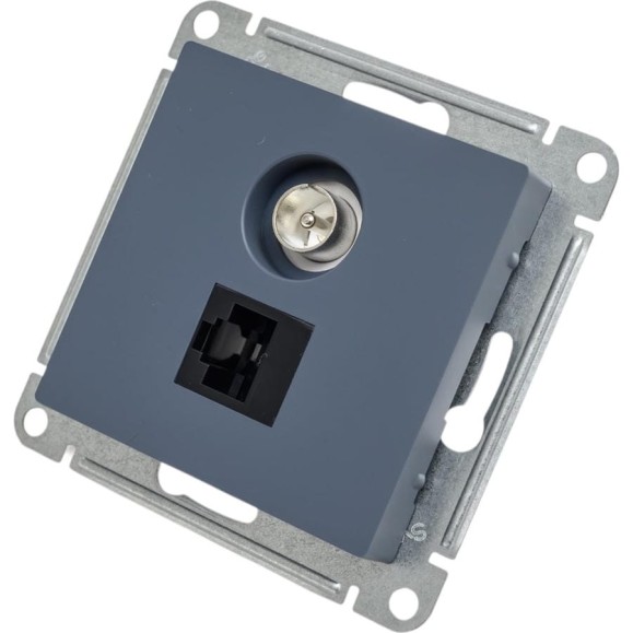 Розетка Systeme Electric (Schneider Electric) AtlasDesign грифель двойная компьютерная+ТВ, RJ45+TV, кат.5E SE ATN000789 10 шт 13606489708594 Розетка Systeme Electric (Schneider Electric) AtlasDesign грифель двойная компьютерная+ТВ, RJ45+TV, кат.5E SE ATN000789 10 шт 13606489708594