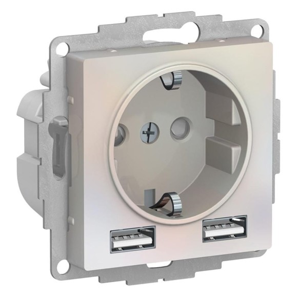 Розетка Systeme Electric (Schneider Electric) AtlasDesign шампань жемчуг 16А c 2 USB A+A, 5В/2,4А, 2х5В/1,2А ATN000430 8 шт 13606481717853 Розетка Systeme Electric (Schneider Electric) AtlasDesign шампань жемчуг 16А c 2 USB A+A, 5В/2,4А, 2х5В/1,2А ATN000430 8 шт 13606481717853