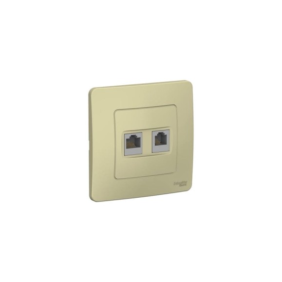 Розетка Systeme Electric (Schneider Electric) Blanca с/у двойная: компютерная rj45, кат.5e + телефон. rj11, бежевый BLNIS045117 10 шт 13606489775770 Розетка Systeme Electric (Schneider Electric) Blanca с/у двойная: компютерная rj45, кат.5e + телефон. rj11, бежевый BLNIS045117 10 шт 13606489775770