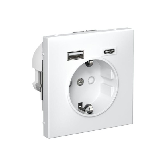 Розетка Systeme Electric ArtGallery лотос 16А с 2 USB A+C, 5В/2,4А/3,0А, 2x5В/1,5А, механизм GAL001332 8 шт 4690201030287