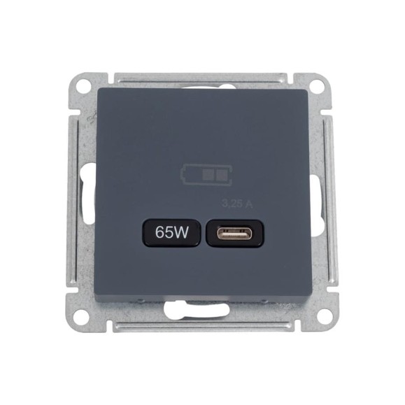 Розетка Systeme Electric (Schneider Electric) Atlasdesign usb тип-c 65w высокоскоростная зарядка qc, pd, механизм, грифель ATN000727 8 шт 13606485815456