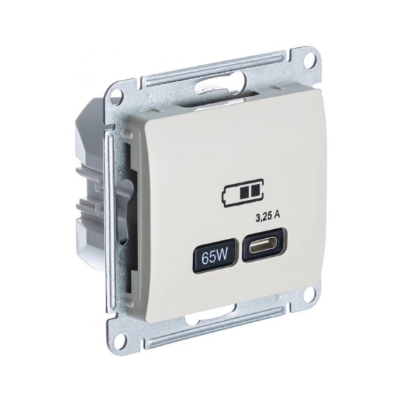 Розетка Systeme Electric (Schneider Electric) Glossa usb тип-c 65w высокоскоростная зарядка qc, pd, механизм, молочный GSL000927 8 шт 13606485815579 Розетка Systeme Electric (Schneider Electric) Glossa usb тип-c 65w высокоскоростная зарядка qc, pd, механизм, молочный GSL000927 8 шт 13606485815579
