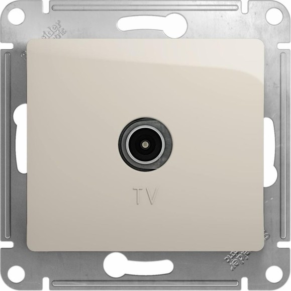 Розетка TV Systeme Electric (Schneider Electric) Glossa Молочная проходная 4DB SE GSL000992 10 шт 13606480982511