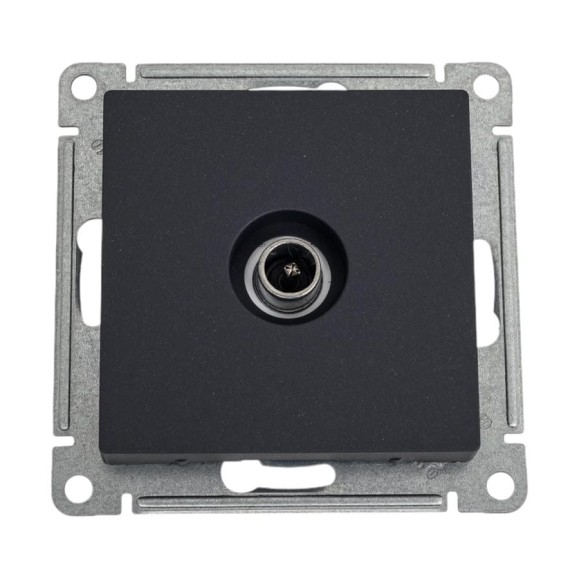 Розетка TV Systeme Electric Atlasdesign базальт оконечная 1db, механизм ATN001491 5 шт 4690201026020