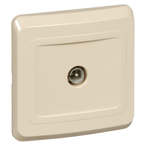 Розетка TV Systeme Electric (Schneider Electric) 1-м CП Этюд оконечн. крем. SchE TVC-002K 12 шт 4607098941541