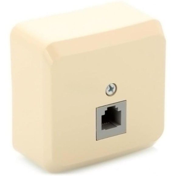 Розетка телефонная Systeme Electric (Schneider Electric) Этюд наружный Крем 1-ая SE TELA-001K 17 шт 4607098947031