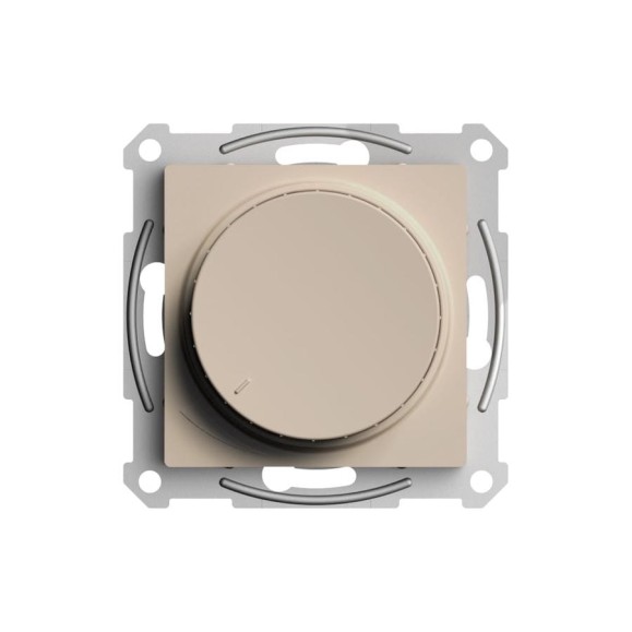 Светорегулятор диммер Systeme Electric Atlasdesign песочный поворотно-нажимной, led, rc, 400вт ATN001123 8 шт 13606486364953