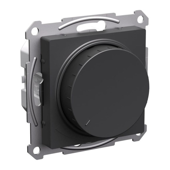 Светорегулятор диммер Systeme Electric Atlasdesign базальт поворотно-нажимной, led, rc, 400вт, механизм ATN001423 8 шт 4690201024705